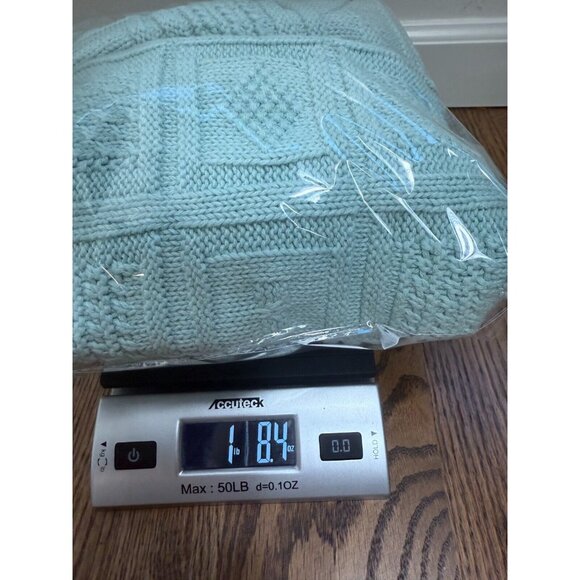 Vintage GAP Seafom Green Fancy Knit Ramie Blend Sweater Size Medium Cottage Core - Picture 13 of 13